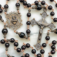 Load image into Gallery viewer, Sacred Heart Rosary - Garnet and Bronze CeCeAgnes
