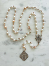Load image into Gallery viewer, Freshwater Pearl Rosary - Bronze - Wire-wrapped First Communion Rosary
