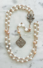 Load image into Gallery viewer, Freshwater Pearl Rosary - Bronze - Wire-wrapped First Communion Rosary
