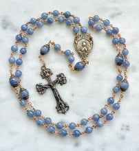 Load image into Gallery viewer, Saint Joan of Arc Rosary - Tanzanite Gemstones and Solid Bronze - CeCeAgnes
