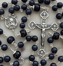 Load image into Gallery viewer, Blessed Virgin Mary Rosary - Sterling Silver and Sapphire
