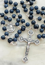 Load image into Gallery viewer, Blessed Virgin Mary Rosary - Sterling Silver and Sapphire
