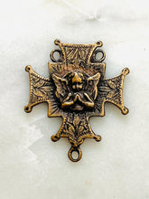 Load image into Gallery viewer, Cherub Rosary Center - Bronze or Sterling Silver - Antique Reproduction 363 CeCeAgnes Rosary Parts
