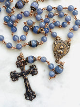 Load image into Gallery viewer, Saint Joan of Arc Rosary - Tanzanite Gemstones and Solid Bronze - CeCeAgnes
