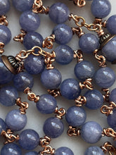 Load image into Gallery viewer, Saint Joan of Arc Rosary - Tanzanite Gemstones and Solid Bronze - CeCeAgnes
