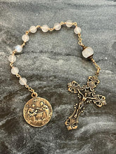 Load image into Gallery viewer, Baptism Tenner - Moonstone Single Decade Rosary - Bronze CeCeAgnes
