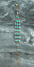 Load image into Gallery viewer, Blessed Virgin Mary Bracelet: Solid Bronze, Amazonite, Catholic Jewelry
