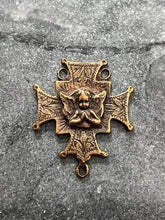Load image into Gallery viewer, Cherub Rosary Center - Bronze or Sterling Silver - Antique Reproduction 363 CeCeAgnes Rosary Parts
