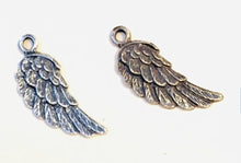Load image into Gallery viewer, Medal - Angel Wing - Bronze  - Antique Reproduction 1527 CeCeAgnes Rosary Parts
