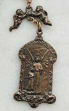 Load image into Gallery viewer, Amethyst Bronze Guardian Angel Rosary: Michael, Gabriel, Raphael
