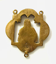 Load image into Gallery viewer, Immaculate Heart Rosary Centerpiece: 1096 Bronze or Sterling Silver, Antique Reproduction

