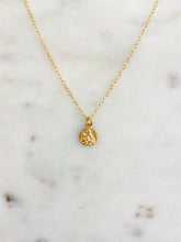 Load image into Gallery viewer, Tiny 14k Gold Saint Joseph with Lily Necklace: Solid Gold Catholic Medal
