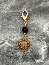 Load image into Gallery viewer, Saint Paul Bag Charm - Zipper Pull - Bronze and Onyx
