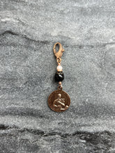 Load image into Gallery viewer, Patron of Expectant Mothers Saint Gerard Majella Bag Charm - Zipper Pull - Onyx and Pearl

