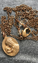 Load image into Gallery viewer, Botticelli Madonna and Child Solid Bronze Necklace

