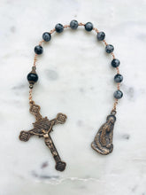 Load image into Gallery viewer, Mary Magdalene Single Decade Rosary - Snowflake Obsidian and Bronze Tenner CeCeAgnes
