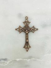 Load image into Gallery viewer, Small Crucifix -  Bronze - Antique Reproduction 408 CeCeAgnes Rosary Parts
