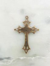 Load image into Gallery viewer, Small Crucifix -  Bronze - Antique Reproduction 408 CeCeAgnes Rosary Parts

