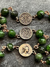 Load image into Gallery viewer, Blessed Virgin Mary Bracelet: Chrome Diopside and Bronze
