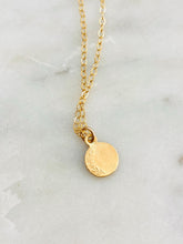 Load image into Gallery viewer, 14k Gold Tiny Saint Therese of Lisieux Necklace: Solid Gold Catholic Medal
