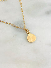 Load image into Gallery viewer, Tiny 14k Gold Saint Joseph with Lily Necklace: Solid Gold Catholic Medal
