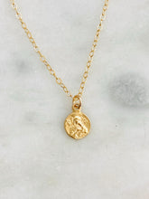Load image into Gallery viewer, 14k Gold Tiny Our Lady of Perpetual Help Necklace: Solid Gold Catholic Medal
