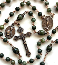 Load image into Gallery viewer, Matt Talbot Rosary - Bronze - Connemara Marble CeCeAgnes
