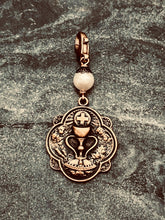Load image into Gallery viewer, First Communion Bag Charm - Zipper Pull - Bronze and Pearl
