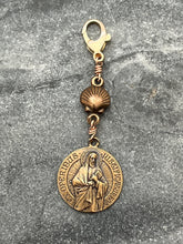 Load image into Gallery viewer, Saint James Bag Charm - Zipper Pull - Bronze
