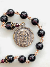 Load image into Gallery viewer, Surrender Novena Chaplet - Garnet and Bronze
