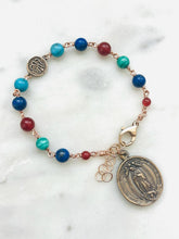Load image into Gallery viewer, Rosary Bracelet - Bronze and Gemstone
