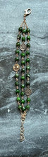 Load image into Gallery viewer, Blessed Virgin Mary Bracelet: Chrome Diopside and Bronze
