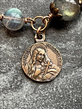 Load image into Gallery viewer, Labradorite Rosary Bracelet - Solid Bronze - Saint Mary Magdalene
