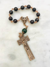 Load image into Gallery viewer, Custom Rosary - Single Decade Tenner Bronze and Garnet

