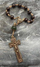 Load image into Gallery viewer, Custom Rosary - Single Decade Tenner Bronze and Garnet
