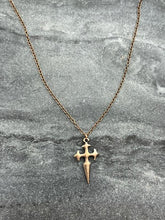 Load image into Gallery viewer, Saint James Cross Solid Bronze Necklace
