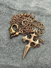 Load image into Gallery viewer, Saint James Cross Solid Bronze Necklace
