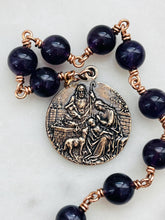 Load image into Gallery viewer, Our Lady of Perpetual Help Pocket Rosary - Amethyst and Bronze - Single Decade Tenner - CeCeAgnes
