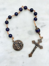 Load image into Gallery viewer, Our Lady of Perpetual Help Pocket Rosary - Amethyst and Bronze - Single Decade Tenner - CeCeAgnes
