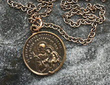 Load image into Gallery viewer, Saint Joseph Solid Bronze Necklace
