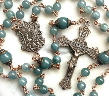 Load image into Gallery viewer, First Communion Rosary - Bronze and Guatemalan Jade -
