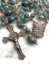 Load image into Gallery viewer, First Communion Rosary - Bronze and Guatemalan Jade -
