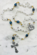 Load image into Gallery viewer, Moonstone Rosary: Sterling Silver, Citrine &amp; Kyanite - CeCeAgnes
