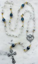 Load image into Gallery viewer, Moonstone Rosary: Sterling Silver, Citrine &amp; Kyanite - CeCeAgnes
