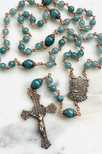 Load image into Gallery viewer, First Communion Rosary - Bronze and Guatemalan Jade -

