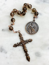 Load image into Gallery viewer, Saint Monica Rosary: Smokey Quartz, Bronze
