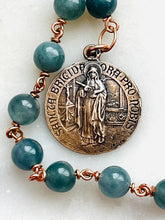 Load image into Gallery viewer, Saint Bridgette of Sweden Rosary: Guatemalan Jade, Bronze
