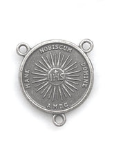 Load image into Gallery viewer, Holy Face of Jesus Rosary Center: 1426 Sterling Silver Antique Reproduction
