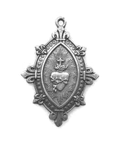 Load image into Gallery viewer, Medal - Sacred Heart Sterling Silver - Antique Reproduction 1581 CeCeAgnes Rosary Parts
