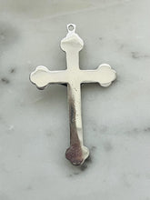 Load image into Gallery viewer, Angel Cherub Crucifix Pendant - Sterling Silver - Antique Reproduction CeCeAgnes Rosary Parts
